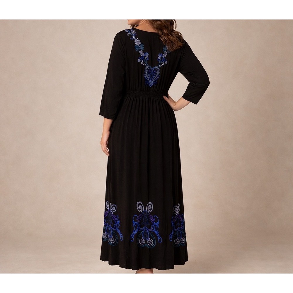 JW Los Angeles "Joy Love Light" Maxi Dress Whimsigoth Artsy Plus SZ  2X Artistic